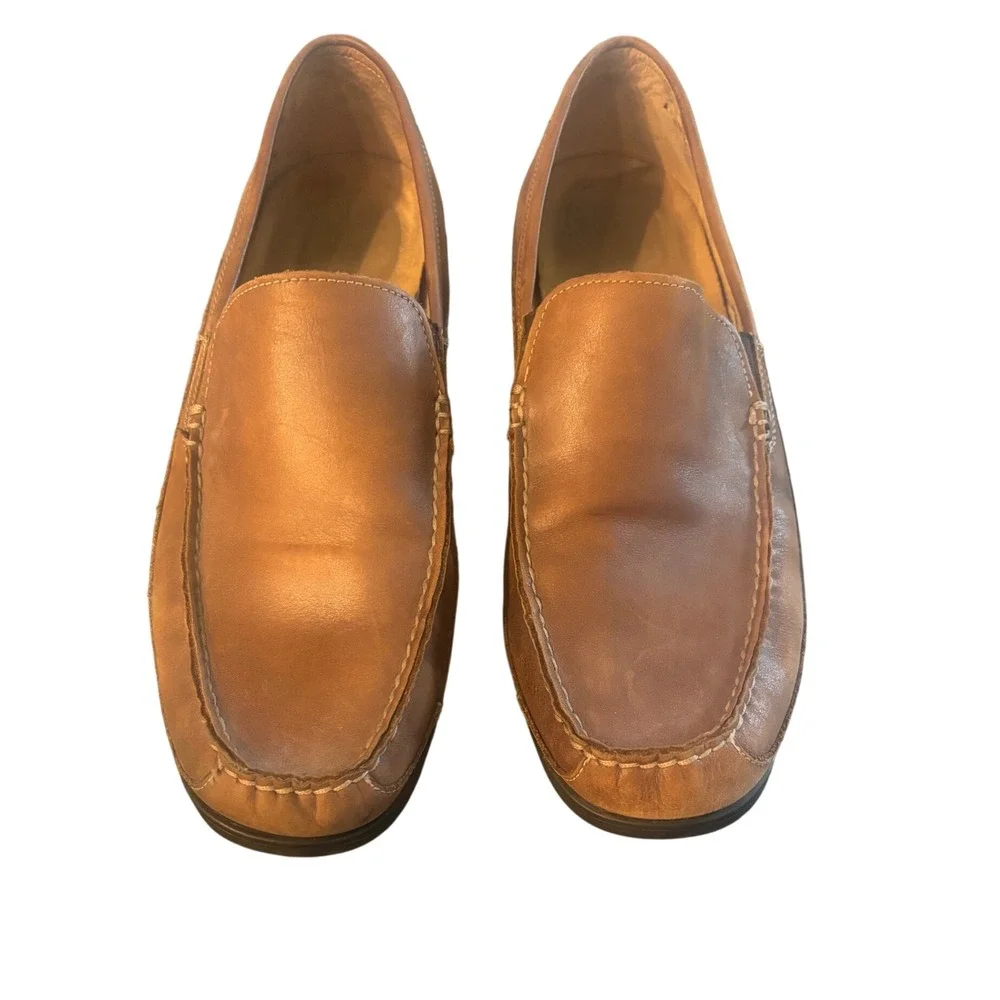 Florsheim Engler Mens 13 D Brown Leather Loafers 2011 Grandpacore Vintage Preppy